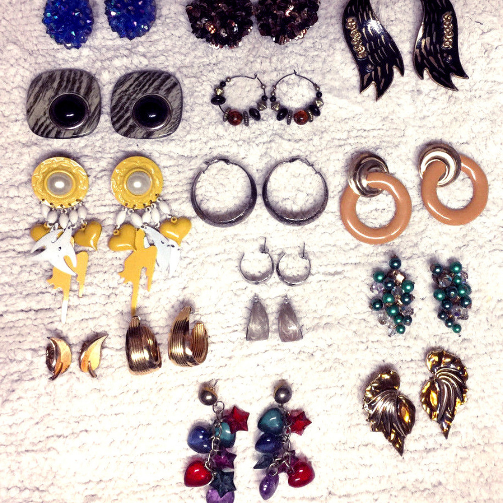 Earrings Jewelry Lot Set Of 15 Pairs Costume